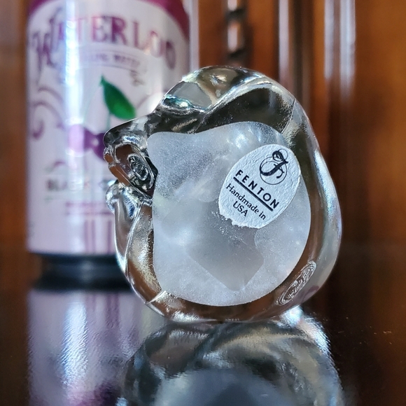 Fenton Glass June 🧸 Bear Clear Alexandrite Colored Heart - Picture 2 of 7